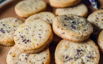 SHORTBREAD COOKIES WITH LAVENDER  AND ORANGE PEEL