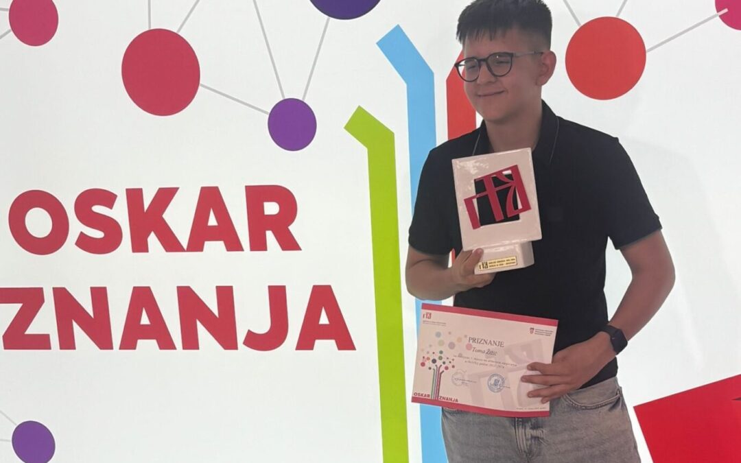 NAGRADA OSKAR ZNANJA 2026. – NAJBOLJI UČENICI HRVATSKE MEĐU DOBITNICIMA I NAŠ TOMA ŽIŽIĆ!